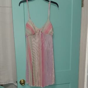 No Boundaries Pink and Green Lightweight Dress